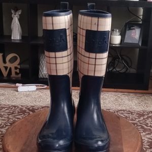 Coach Rain Boots Navy Size 8